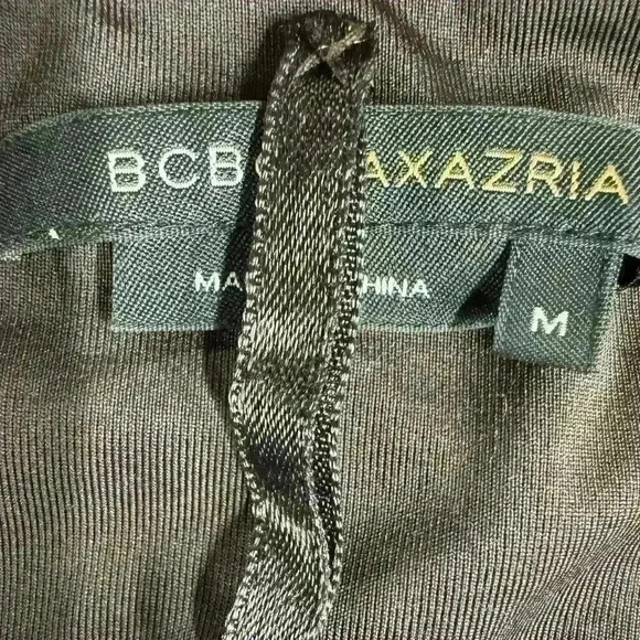 BCBGMaxAzeria Layered Ruffle Little Brown Halter Dress Open Back Size M - Picture 3 of 8